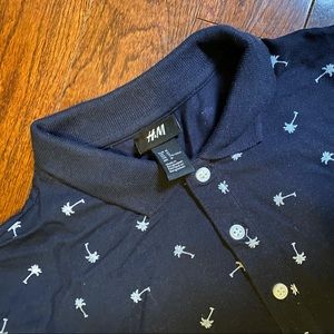 H&M Palm Trees Slim Polo
